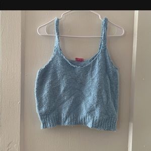 Pink Lily Sweater Baby Blue Tank Top